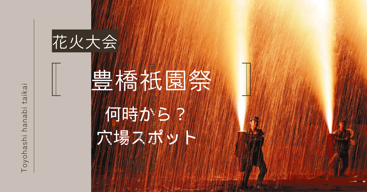 豊橋祇園祭花火大会2023はいつ？何時から？地元民が知ってる絶景穴場スポット一覧！